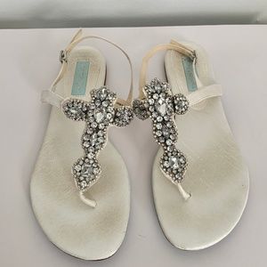 Blue by Betsey Johnson White Sandals